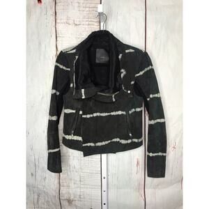 Veda Max Classic tie dye leather jacket